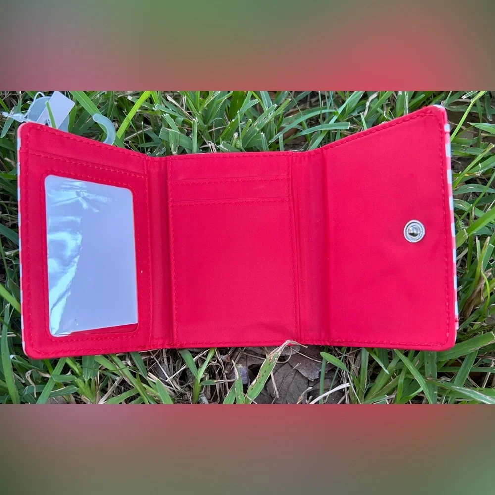 Red and White Checkered Wallet